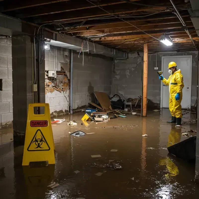 Flooded Basement Electrical Hazard in Iowa Falls, IA Property