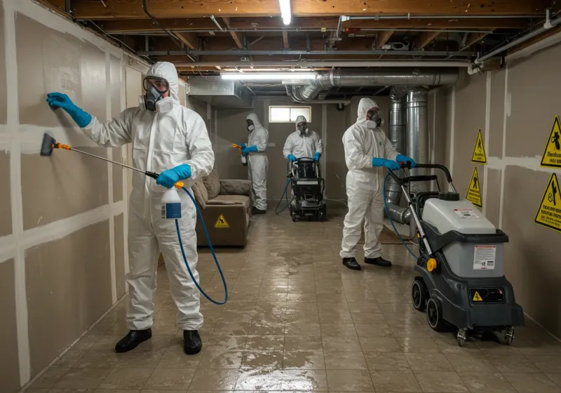 Basement Moisture Removal and Structural Drying process in Iowa Falls, IA